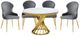 Mazin Furniture Venus White Round Dining Table with Gold Base-4