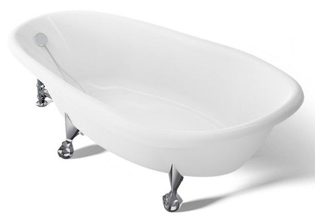  KOHLER® Birthday Bath® White 72" x 37.5" Freestanding Bath-0