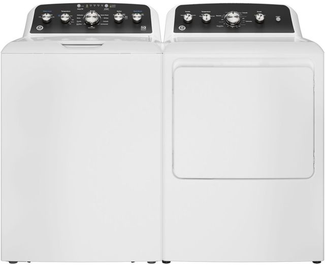 GE® 7.2 Cu. Ft. White Gas Dryer with Up To 120 ft. Venting and Extended Tumble-4