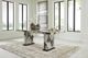 Signature Design by Ashley® Jazmore Beige/Dark Brown Top Dining Table-4