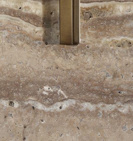 Uttermost® Turning Point Brass Travertine Table Lamp-4