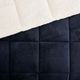 Olliix by Woolrich Alton Navy and Ivory King Polyester Solid Velour to Berber Comforter Set-3