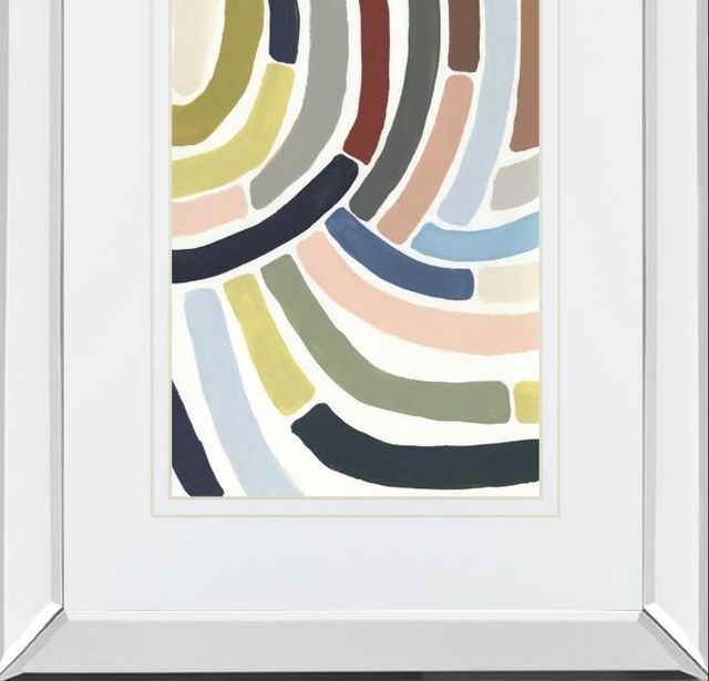 Classy Art Mosaic Curve II by June Erica Vess Mirror Framed Wall Art-1
