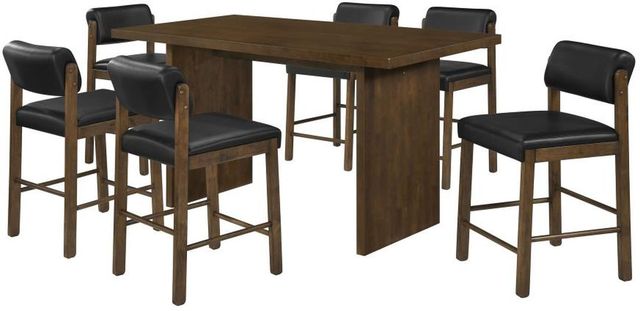 Coaster® Decker 7-Piece Black/Walnut Counter Dining Set-0