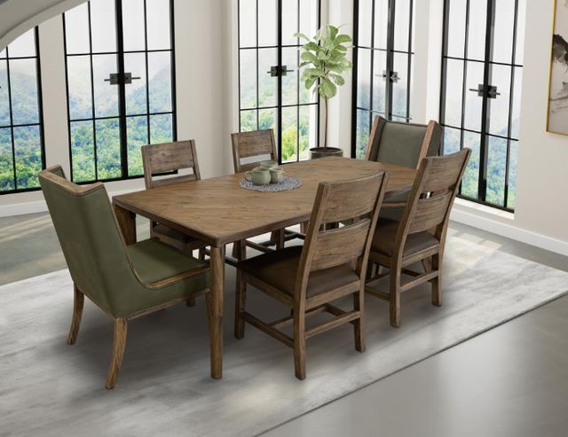 International Furniture Direct Natural Teca Brown Dining Table-1