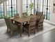 International Furniture Direct Natural Teca Brown Dining Table-1