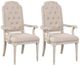 ACME Furniture Wynsor 2-Piece Antique White Arm Chair Set-0