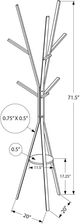 Monarch Specialties Inc. White 72" Metal Coat Rack-1