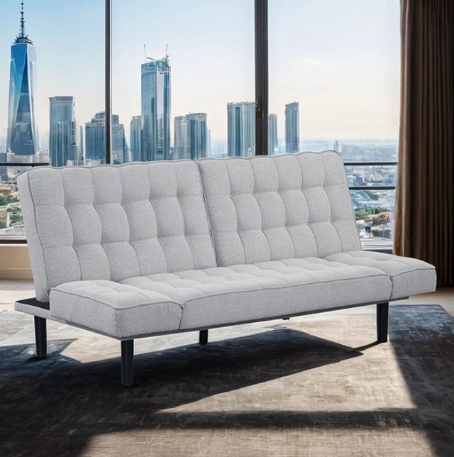 Furniture of America® Bellevue Light Gray Sofa-1