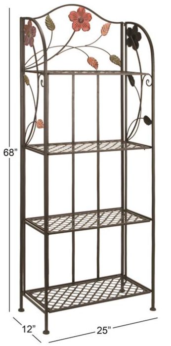 Deco Marche Black Tall Folding Bakers Rack-3