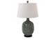 Nationwide Furniture Distributors Two 28" Grey Polresin Lamps-1