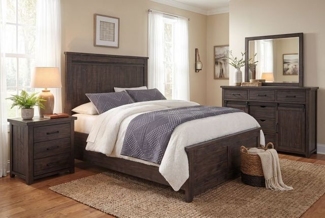 Jofran Inc. Madison County 4-Piece Barnwood King Panel Bedroom Set-1