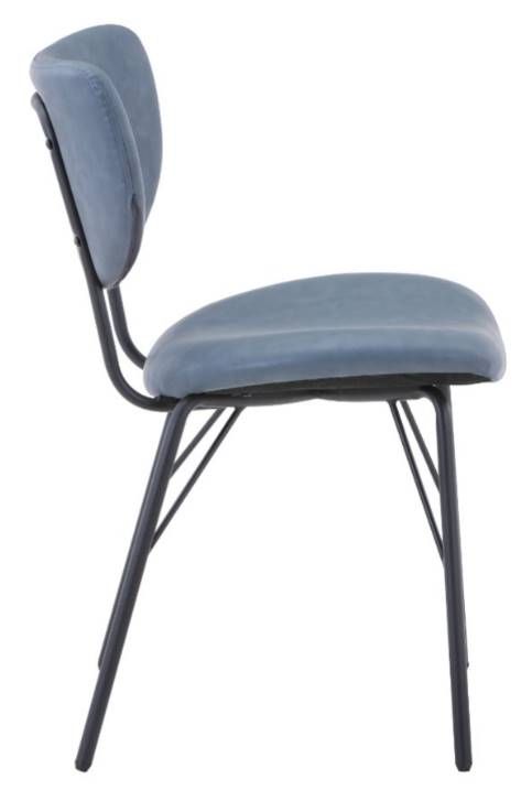 Jofran Inc. Urban Archive Owen Black/Slate Upholstered Dining Side Chair-3