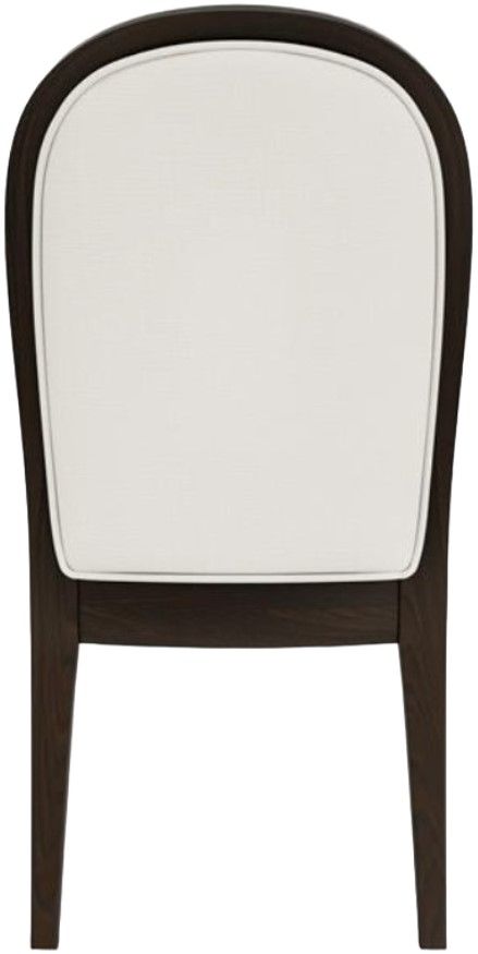 Riverside Furniture Lydia Dark Cabernet/White Curved Upholstered Side Chair-3