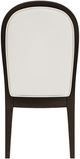 Riverside Furniture Lydia Dark Cabernet/White Curved Upholstered Side Chair-3