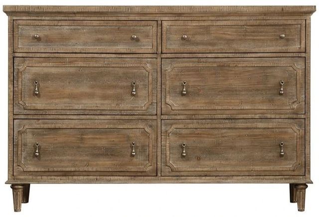 Emerald Home Interlude Sandstone Buff 6-Drawer Dresser-3