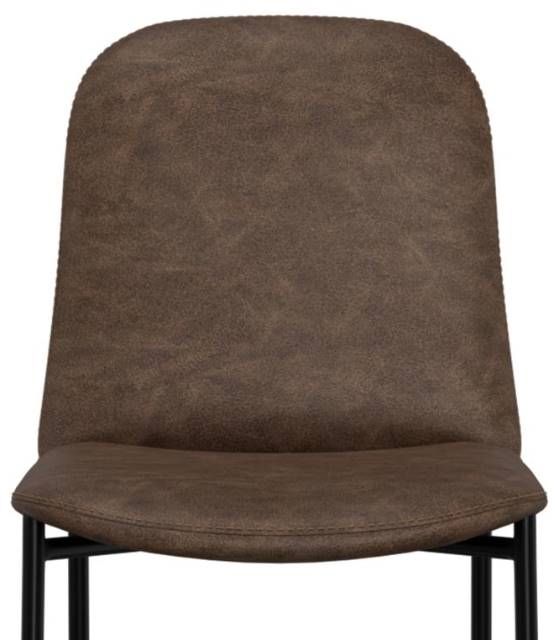 International Furniture Direct Seating Blacksmithing Matte Black/Brown 45" Barstool-3