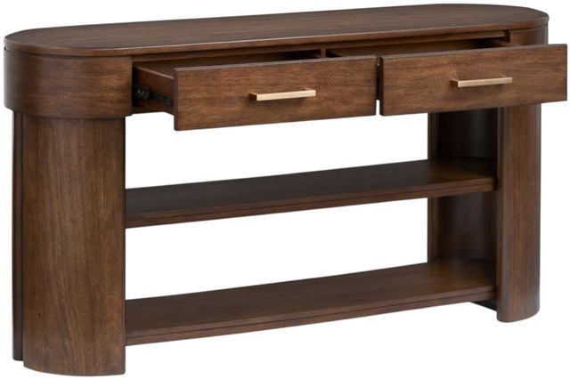 Magnussen Home® Holloway Toasted Almond  Oval Sofa Table-1