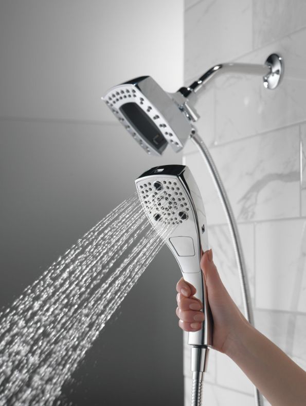 Delta Universal Showering Chrome 2.5 GPM H2Okinetic® In2ition® 5-Setting Two-in-One Shower-2
