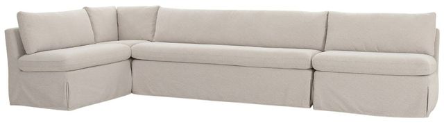 Moe's Home Collection Fable 4-Piece Beige 140" L-Shape Dining Banquette-0