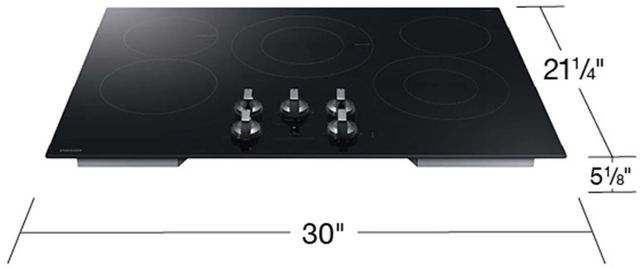 Samsung 36" Black Electric Cooktop with Illuminated Knobs-2