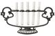 A & B Home Black/Clear 9" Vase-0