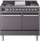 Ilve® Nostalgie II Series 40" Graphite Matte Pro Style Dual Fuel Range-0