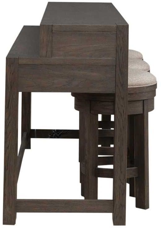 Liberty Furniture Lennox Hill 4-Piece Bark/Granite Console Table and Stool Set-3