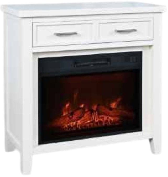 Jofran Inc. Urban Icon White 32" Electric Fireplace Media Console