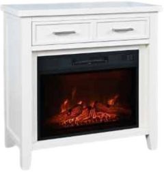 Jofran Inc. Urban Icon White 32" Electric Fireplace Media Console