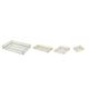 A & B Home 4-Piece Gold Glass Trays-1