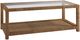 Universal Explore Home™ Escape-Coastal Living Home Long Key Glass Top Cocktail Table with Brown Base-0