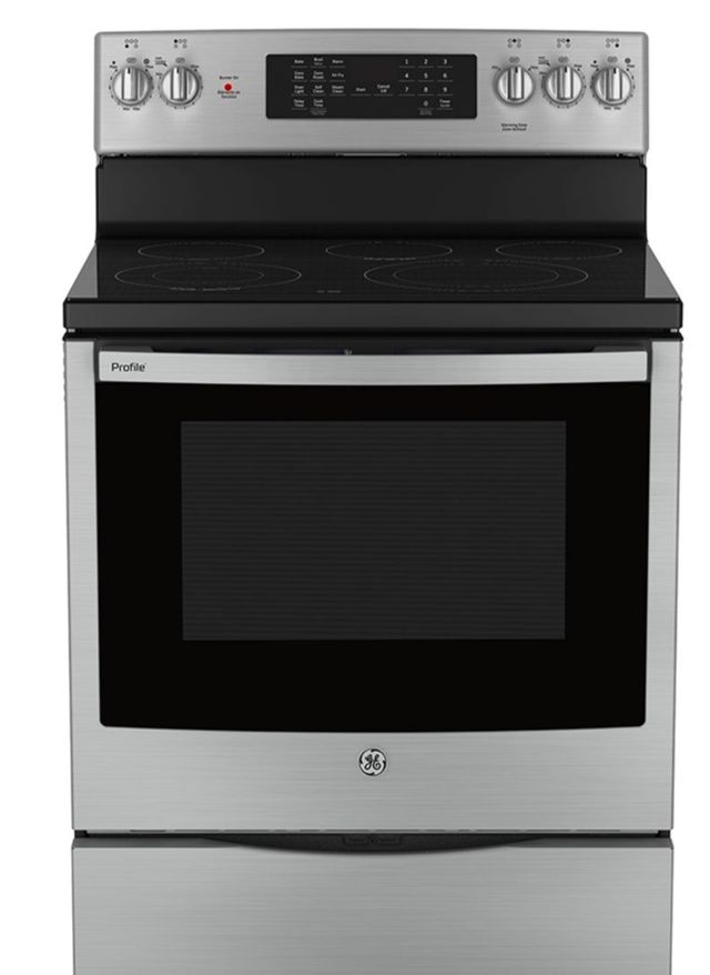 GE Profile™ 30" Fingerprint Resistant Stainless Steel Freestanding Electric Range -0