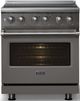 Viking® 5 Series 30" Damascus Gray Pro Style Induction Range with Polished Chrome Trim-4