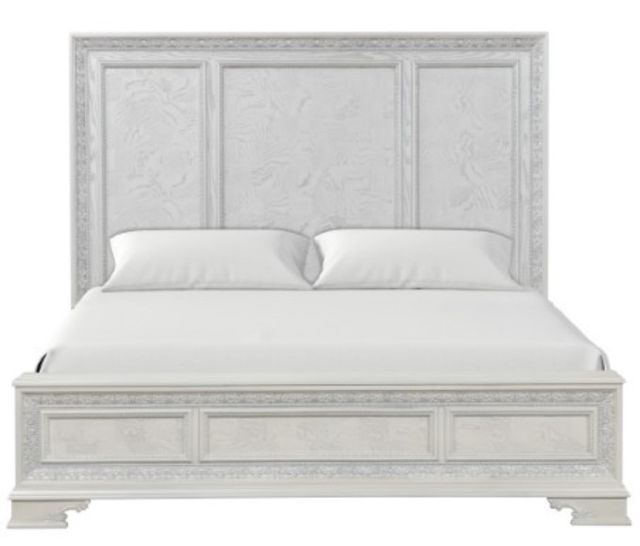 Furniture of America® Stella Mia Creamy White Eastern King Panel Bed-1