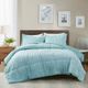 Olliix by Madison Park Duke Aqua Full/Queen Faux Fur Comforter Mini Set-0