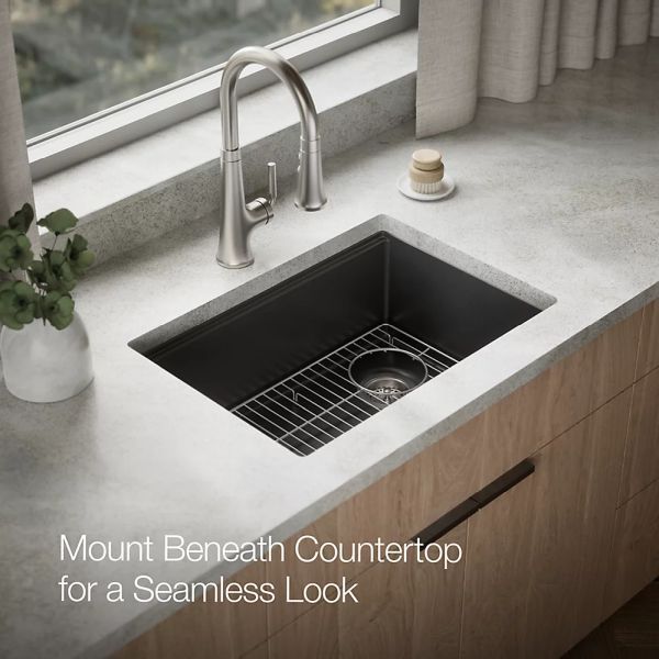 KOHLER® Billings® Matte Graphite 27" Undermount Single-Bowl Kitchen Sink-4