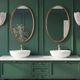 Uttermost® Ellis Antique Brass Beaded Oval Mirror-1