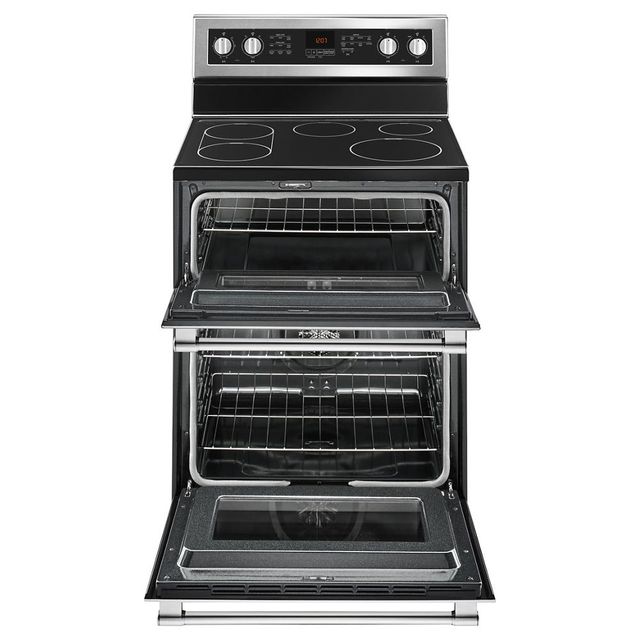 Cuisinière électrique autoportante de 30 po Maytag® de 6.7 pi³ - Acier inoxydable résistant aux traces de doigts-1