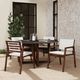 Flexsteel® Outdoor Nova 2-Piece Ivory/Dark Brown Arm Dining Chair-4