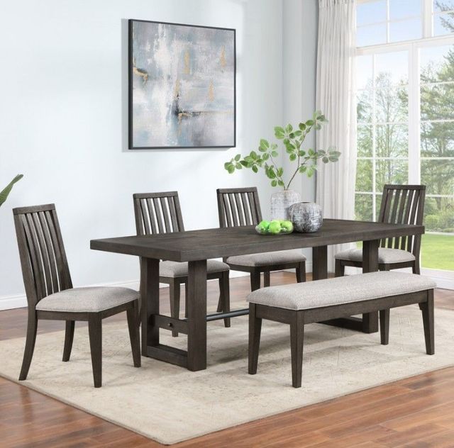 Winners Only® Maybrook Dark Oak Trestle Dining Table-1