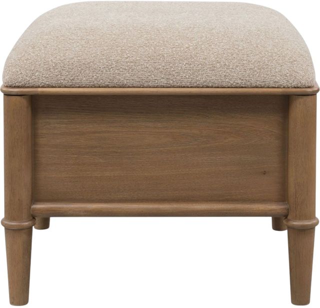 Modus Furniture Whitmore Beige/Claystone Storage Ottoman-1