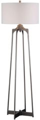 Uttermost® Adrian Aged Gun Metal Floor Lamp-0