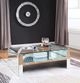 ACME Furniture Nysa Glass Top Coffee Table with Mirrored Base-4