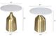 A & B Home 2-Piece Gold/White End Table Set-2