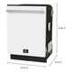 FORNO® Romano Espresso 24" White Top Control Built In Dishwasher -1