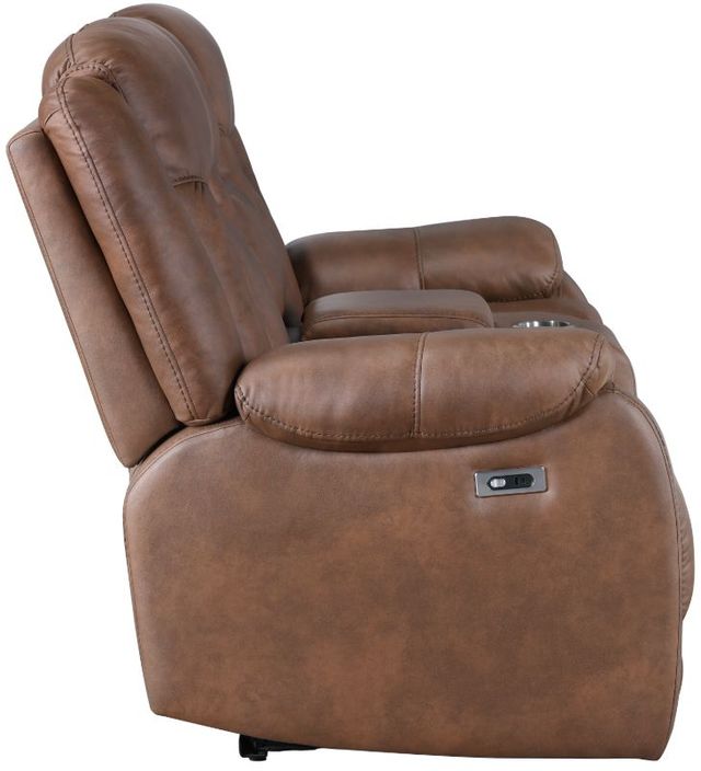 New Classic® Home Furnishings Morello Brown Power Reclining Console Loveseat-4