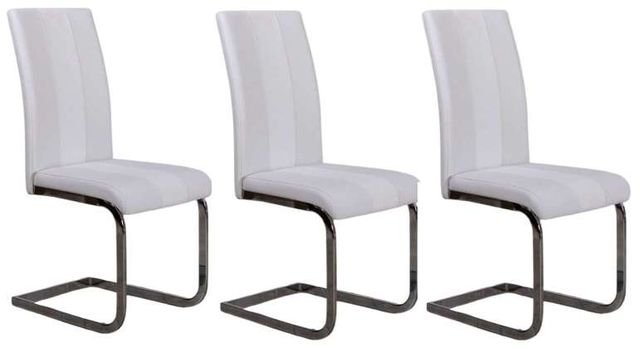 Global Furniture USA D915 3-Piece White Dining Chair Set-0