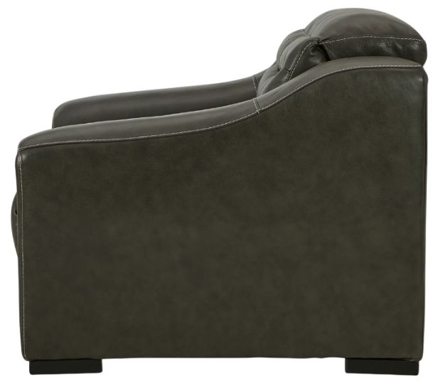 Signature Design by Ashley® Center Line Dark Gray Power Recliner and Adjustable Headrest-3
