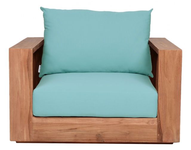 Meridian Furniture Tulum Sea Blue Fabric Outdoor Accent Chair-1